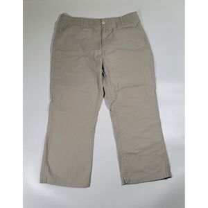 WoolRich Womens Size 16 Solid Beige Chino Dress Pants